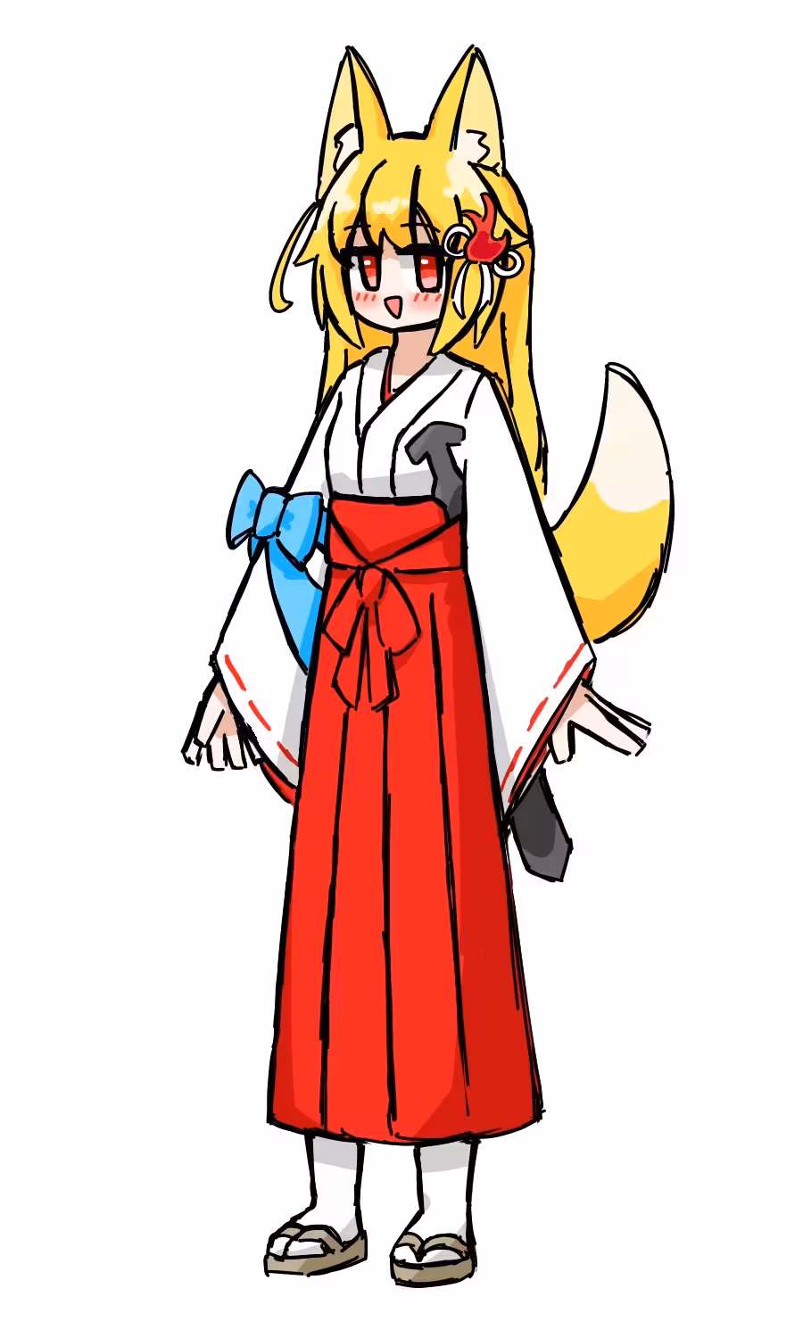 オリジナルキャラクターの資料用のイラストレーション画像