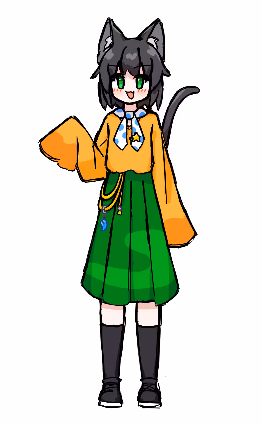 オリジナルキャラクターの資料用のイラストレーション画像